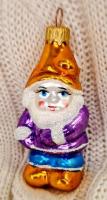 Ёлочное украшение "Гном" фиолетовый, в подарочной упаковке h-10см