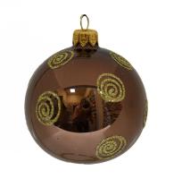 Шар "Снежные узоры 2", 85 мм., без упаковки