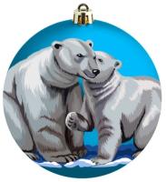 Шар "Северные мишки", 80 мм., в подарочной упаковке