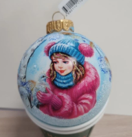 Шар "Друзья. Девочка с голубкой", серия "ВС", 80 мм., в подарочной упаковке