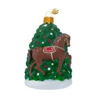 Ёлочное украшение "Лошадка с ёлочкой", в подарочной упаковке, h-9 см