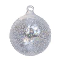 Шар "Прозрачный с крючком", 65 мм., в подарочной упаковке