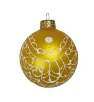 Шар "Морозное кружево", 65 мм., в подарочной упаковке