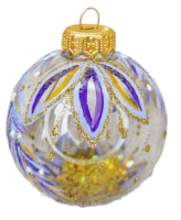 Шар "Цветочные ветви", серия, 85 мм., без упаковки