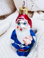 Ёлочное украшение "Гном с цветочком", в подарочной упаковке, h-9 см