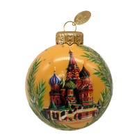 Шар "Храм Василия Блаженного 2", 100 мм., в подарочной упаковке