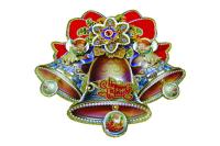 Новогоднее панно "Рождественские колокольчики", 40 см