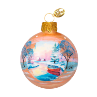 Шар "Зимний рассвет", 65 мм., в подарочной упаковке