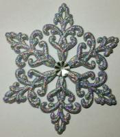 Елочное украшение "Снежинка кристалл" в ассортименте, 120*10мм