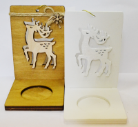 Подсвечник "Олень" в ассортименте, в пластиковой упаковке, h-13 см