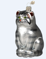 Ёлочное украшение "Манул", серия "ВС", в подарочной упаковке, h-11 см