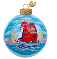 Шар "Морской пейзаж", 100 мм., в подарочной упаковке