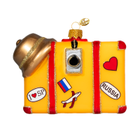 Ёлочное украшение "Чемодан путешественника", в подарочной упаковке, h-  7 см