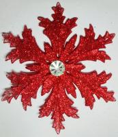 Елочное украшение "Снежинка морозко" в ассортименте, 120*10мм