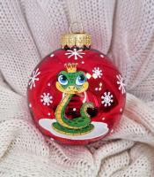 Шар "Змея- красавица", 80 мм, в подарочной упаковке