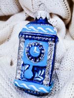 Елочное украшение "Часы-тумба Русские Узоры", в подарочной упаковке,  h-9 см