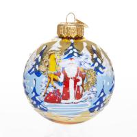 Шар "Дед Мороз и лошадка", 80 мм., в подарочной упаковке