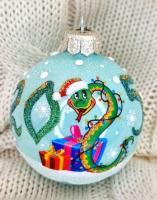 Шар "Змея с гирляндой", 65 мм, в подарочной упаковке