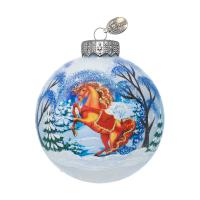 Шар "Конь зимний" 1, 100 мм., в подарочной упаковке