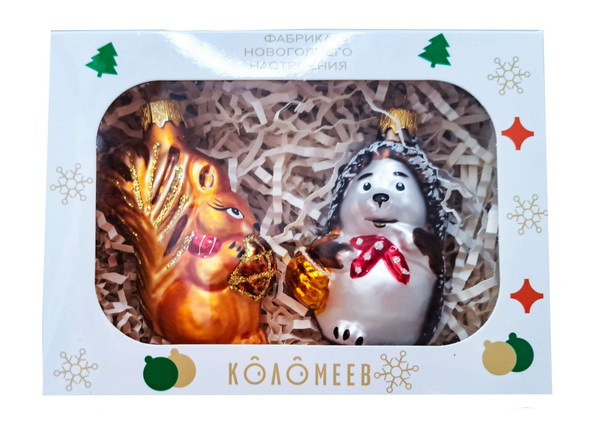 Набор ёлочных игрушек "Лесное очарование 2", из 2 фигурок, в подарочной упаковке