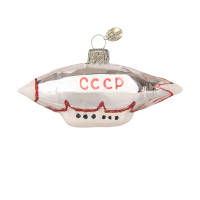 Ёлочное украшение "Аэростат 1", серия "ВС", серебристый, в подарочной упаковке, h-5 см