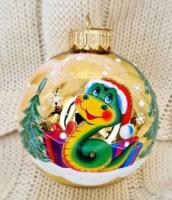 Шар "Змея новогодняя", 80 мм, в подарочной упаковке