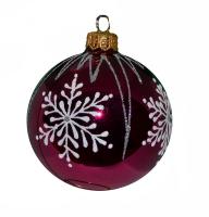 Шар "Зимняя снежинка 2", 85 мм., в подарочной упаковке