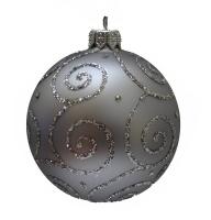 Шар "Серебристый", 85 мм., без упаковки