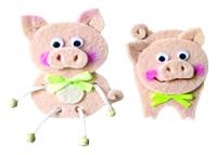 Ёлочное украшение фетр "Свинки смешинки" в ассортименте, в упаковке