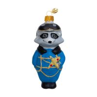 Ёлочное украшение "Енот -летчик", в подарочной упаковке, h-11 см