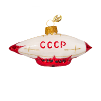 Ёлочное украшение "Аэростат" цвет молочный, в подарочной упаковке h- 5 см