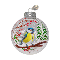 Шар "Птица-Синица1", 80 мм., в подарочной упаковке