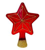 Верхушка "Звезда", красная, в подарочной упаковке, h-17 см
