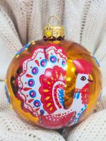 Шар "Расписной Узор 3", 80 мм., в подарочной упаковке