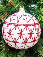 Шар "Снежная феерия 1", серия "ВС",100 мм., в подарочной упаковке