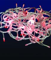 Электрическая гирлянда 100 ламп, красная