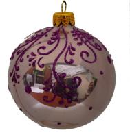 Шар "Морозное украшение", 85 мм., ШБ-04