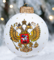 Шар "Герб России", серия "ВС", 100 мм., в подарочной упаковке