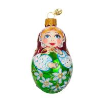 Ёлочное украшение "Расписная матрешка", в подарочной упаковке h-9,5 см