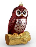 Ёлочное украшение "Сова лесная", в подарочной упаковке, h- 9,5 см