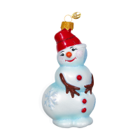 Ёлочное украшение "Снеговик нарядный", в подарочной упаковке, h- 14 см