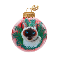 Шар "Сиамская кошка", 80 мм., в подарочной упаковке