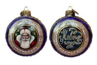 Медальон "Дедушка Мороз", 80 мм., в подарочной упаковке