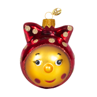 Ёлочное украшение "Колобок-девочка", в подарочной упаковке, h- 6 см