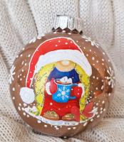 Шар "Девочка гном", серия "ВС", 100 мм., в подарочной упаковке