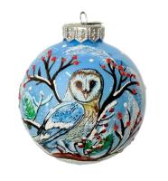 Шар "Сова-сипуха 1", 80 мм, в подарочной упаковке