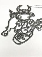 Елочное украшение "Бычок с бутылкой" в ассортименте, 120*120*3 мм