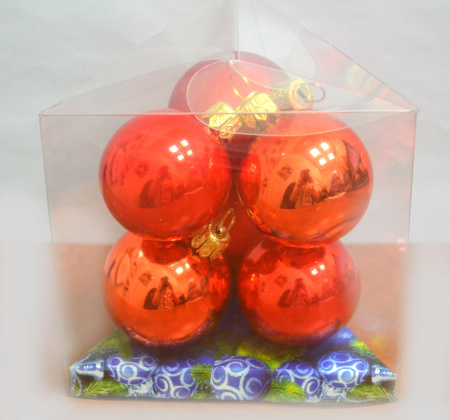 Набор "Новогодний блеск", 6 шаров, 40 мм., глянец, в подарочной упаковке