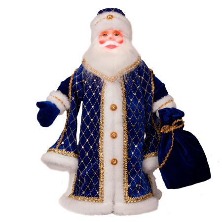 Игрушка - кукла мягконабивная "Дед Мороз Царский Синий", 50 см в упаковке 