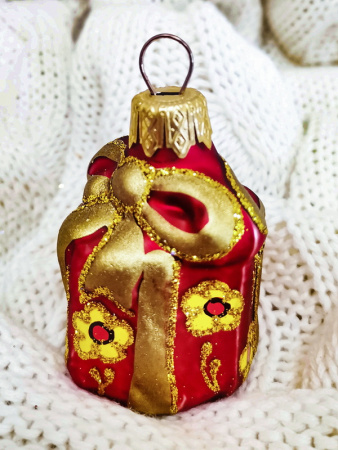 Ёлочное украшение "Подарок Народные Узоры", в подарочной упаковке, h-6см